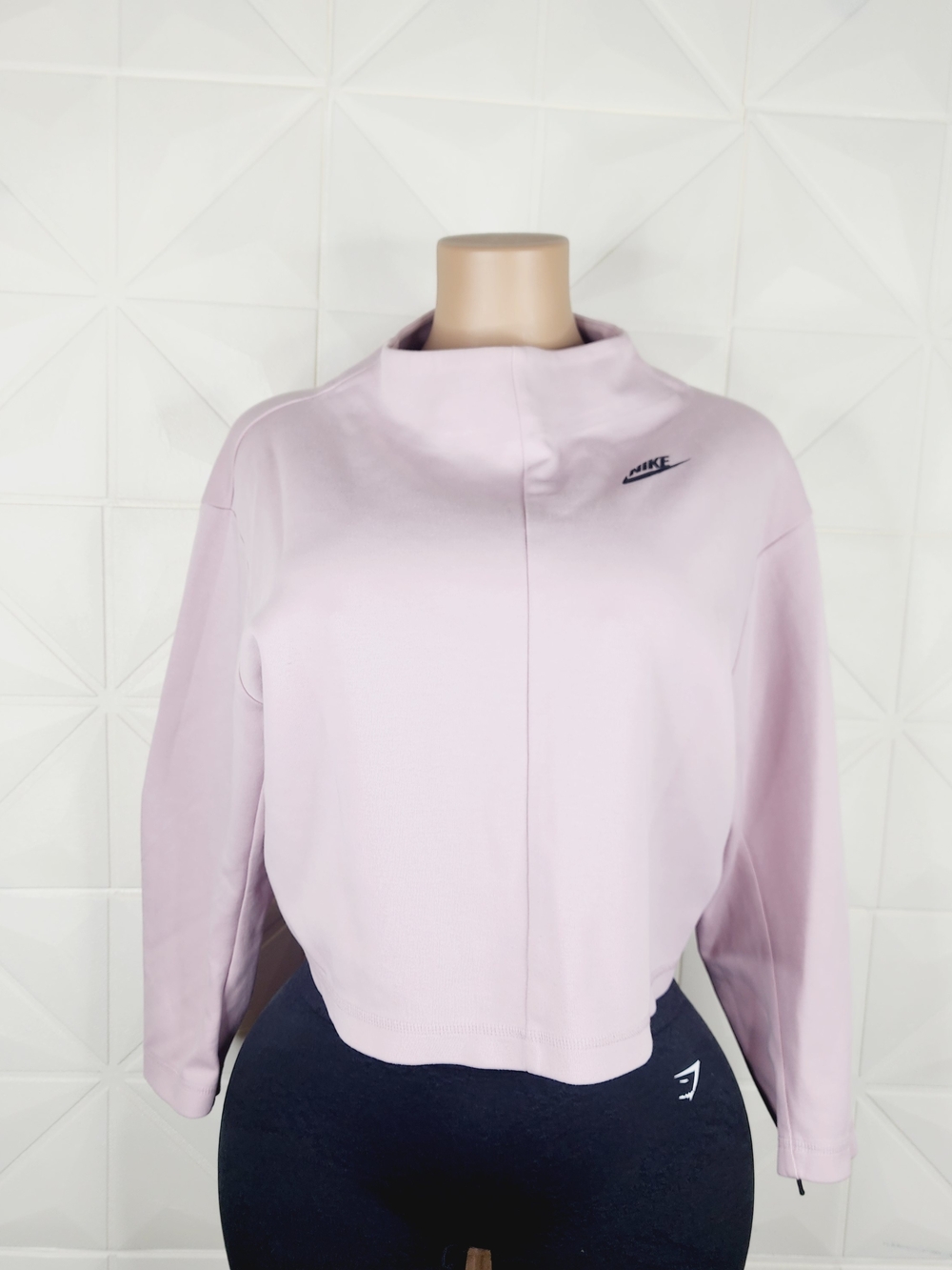 Nike Sportswear Tech Fleece Wom Cropped Mock-Neck Pullover